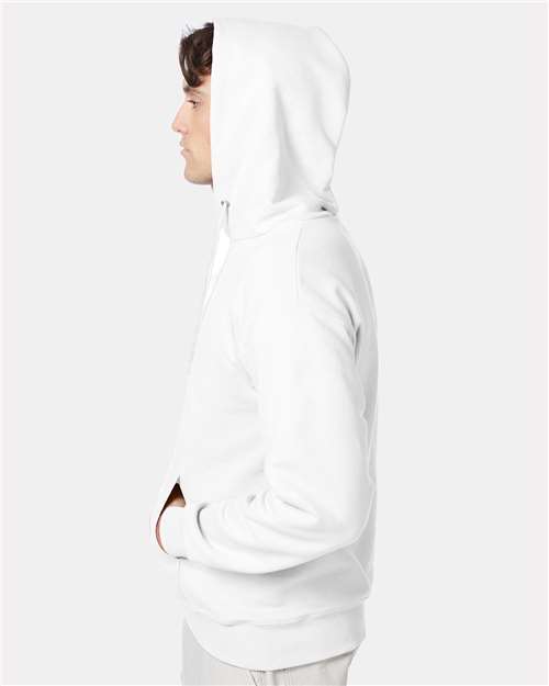Hanes F170 Unisex Ultimate Cotton? Hooded Sweatshirt - Side view