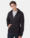 Hanes P180 Unisex EcoSmart? Full-Zip Hooded Sweatshirt - Front view