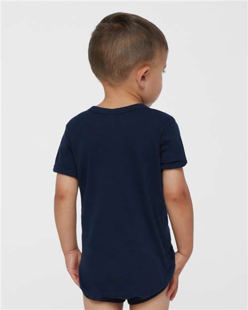 Rabbit Skins 4400 Infant Baby Rib Bodysuit - Back view