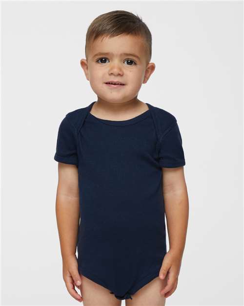Rabbit Skins 4400 Infant Baby Rib Bodysuit - Front view