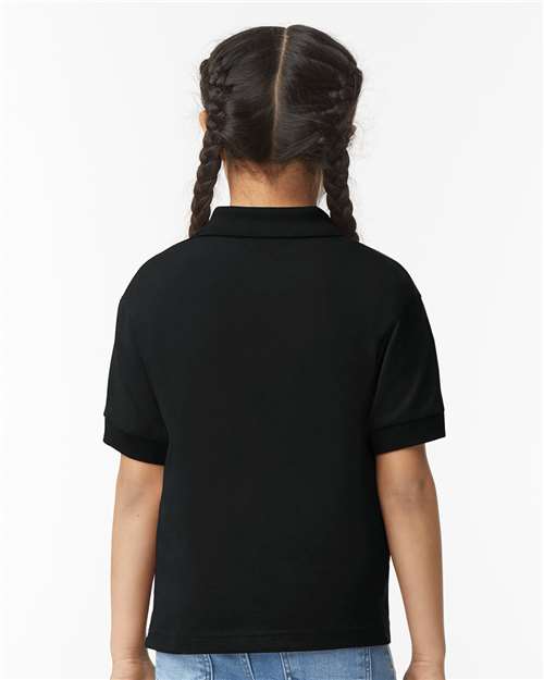 Gildan 8800B Youth DryBlend? Jersey Polo - Back view