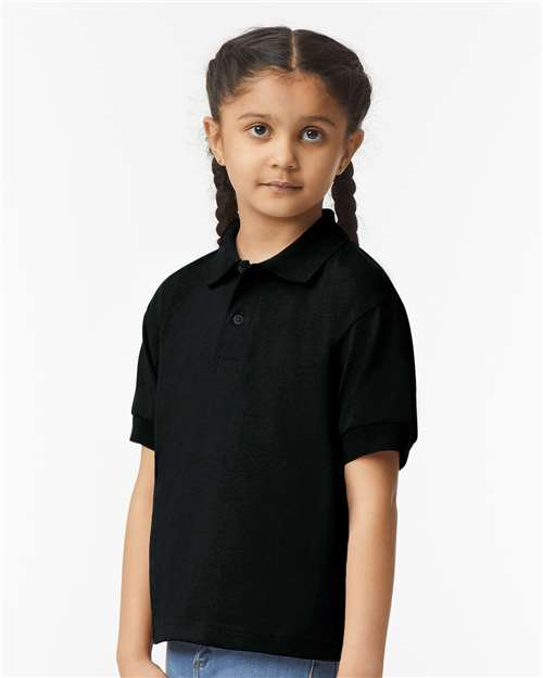 Gildan 8800B Youth DryBlend? Jersey Polo - Side view