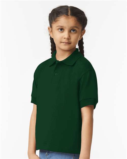 Gildan 8800B Youth DryBlend? Jersey Polo - Side view