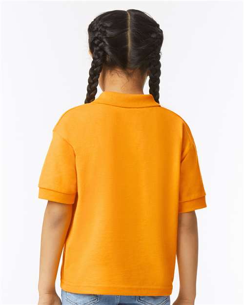 Gildan 8800B Youth DryBlend? Jersey Polo - Back view