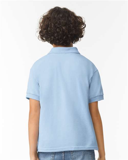 Gildan 8800B Youth DryBlend? Jersey Polo - Back view