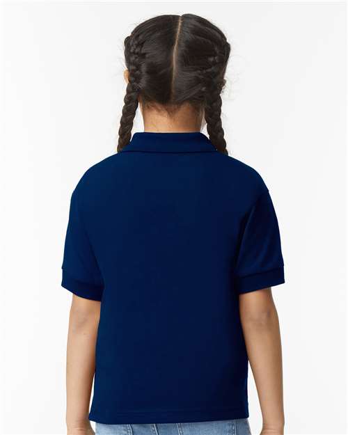 Gildan 8800B Youth DryBlend? Jersey Polo - Back view