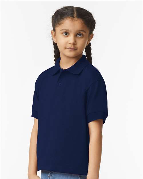Gildan 8800B Youth DryBlend? Jersey Polo - Side view
