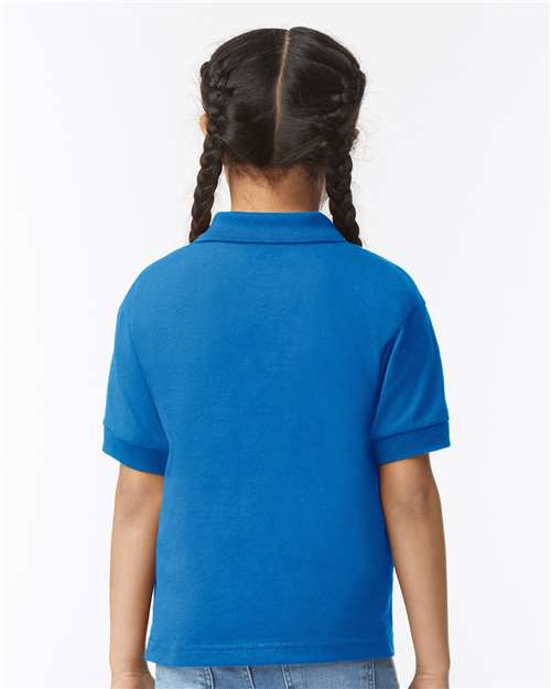 Gildan 8800B Youth DryBlend? Jersey Polo - Back view