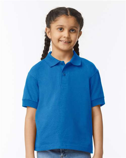 Gildan 8800B Youth DryBlend? Jersey Polo - Front view