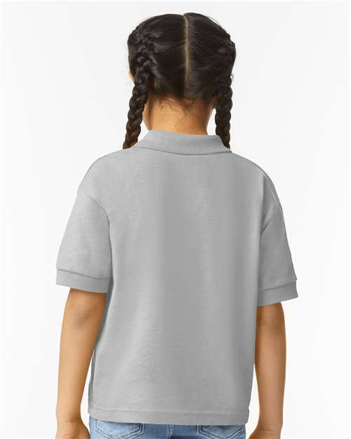 Gildan 8800B Youth DryBlend? Jersey Polo - Back view