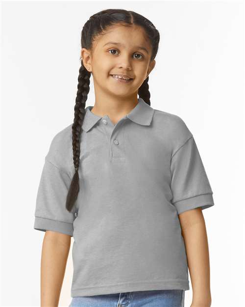 Gildan 8800B Youth DryBlend? Jersey Polo - Front view