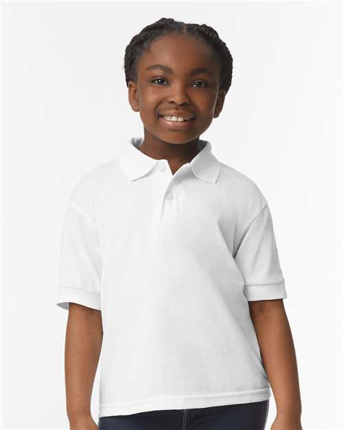 Gildan 8800B Youth DryBlend? Jersey Polo - Front view