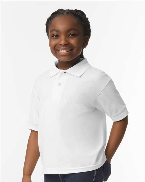 Gildan 8800B Youth DryBlend? Jersey Polo - Side view