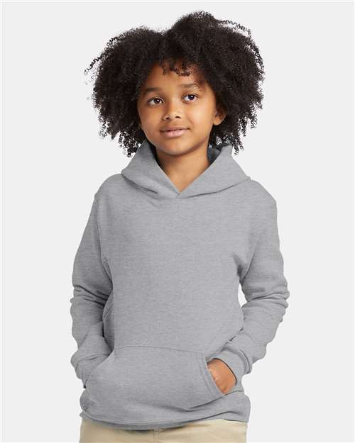 Hanes P473 Youth EcoSmart? Hooded Sweatshirt - Front view
