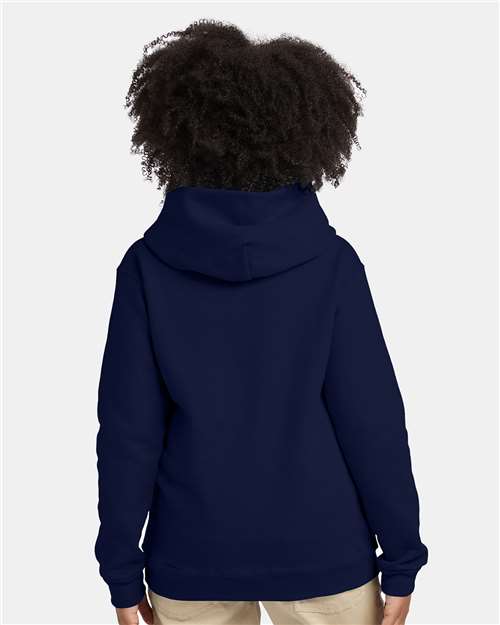 Hanes P473 Youth EcoSmart? Hooded Sweatshirt - Back view