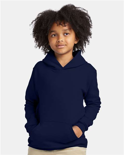 Hanes P473 Youth EcoSmart? Hooded Sweatshirt - Front view