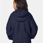 Hanes P480 Youth EcoSmart? Full-Zip Hooded Sweatshirt - Back view