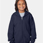 Hanes P480 Youth EcoSmart? Full-Zip Hooded Sweatshirt - Front view