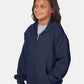 Hanes P480 Youth EcoSmart? Full-Zip Hooded Sweatshirt - Side view