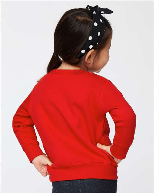 Rabbit Skins 3317 Toddler Fleece Crewneck Sweatshirt - Back view