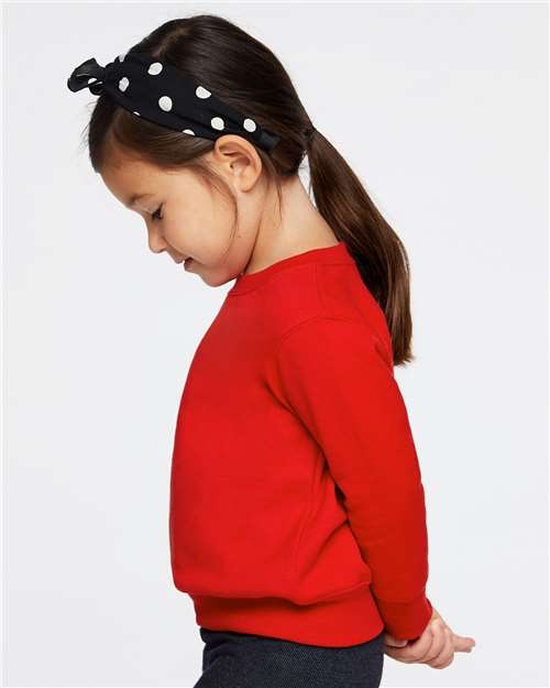 Rabbit Skins 3317 Toddler Fleece Crewneck Sweatshirt - Side view
