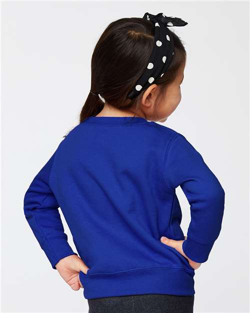 Rabbit Skins 3317 Toddler Fleece Crewneck Sweatshirt - Back view