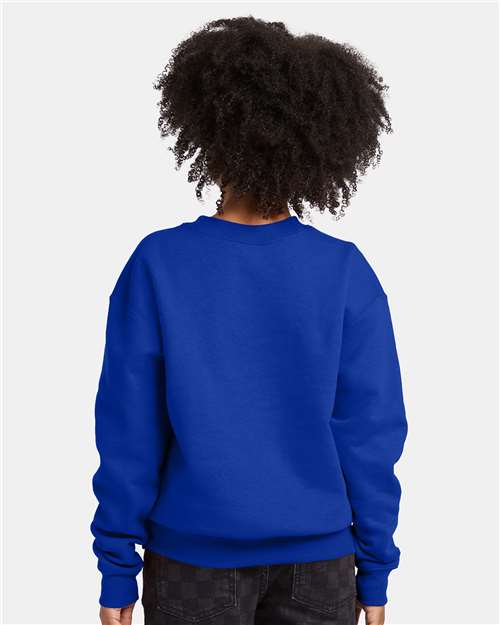 Hanes P360 Youth EcoSmart? Crewneck Sweatshirt - Back view