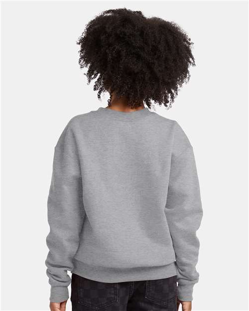 Hanes P360 Youth EcoSmart? Crewneck Sweatshirt - Back view