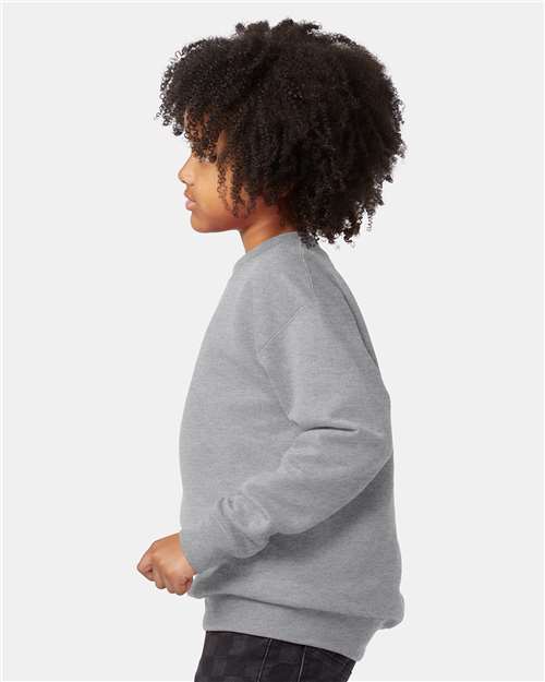 Hanes P360 Youth EcoSmart? Crewneck Sweatshirt - Side view