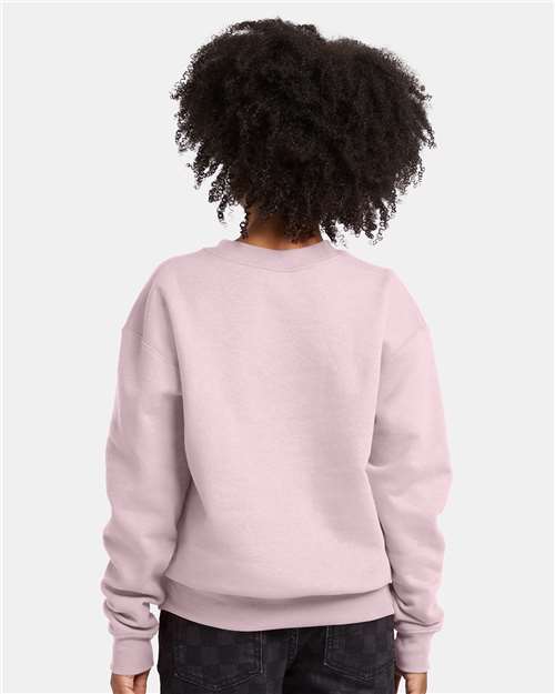Hanes P360 Youth EcoSmart? Crewneck Sweatshirt - Back view