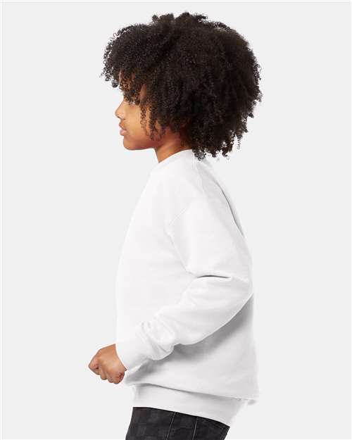 Hanes P360 Youth EcoSmart? Crewneck Sweatshirt - Side view