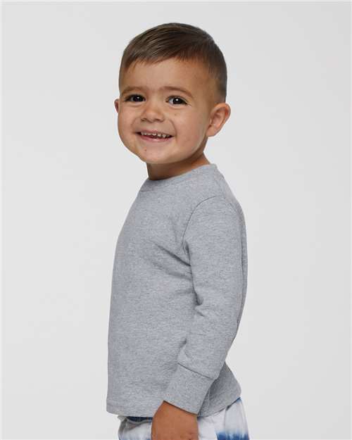 Rabbit Skins 3311 Youth Cotton Long Sleeve Tee - Side view