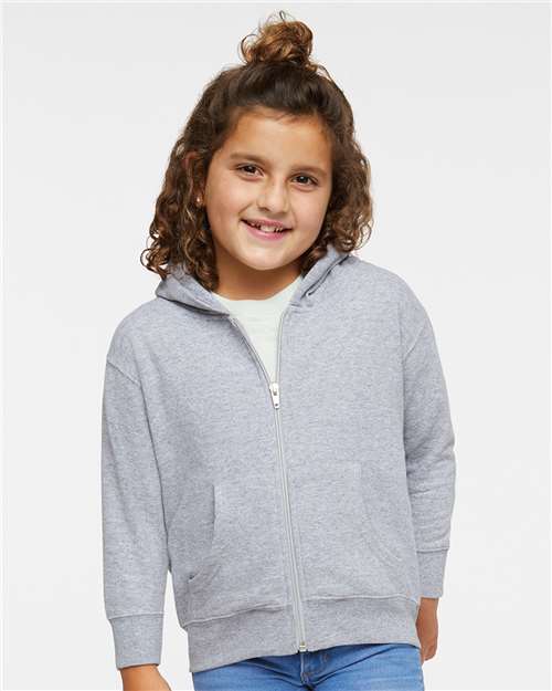 Rabbit Skins 3346 Toddler Full-Zip Fleece Hoodie Sweatshirt - Front view
