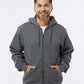DRI DUCK 7033 Men's Crossfire Heavyweight Power Fleece Hooded Jacket with Thermal Lining - Front view