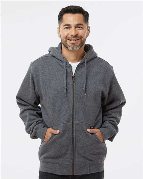 DRI DUCK 7033 Men's Crossfire Heavyweight Power Fleece Hooded Jacket with Thermal Lining - Front view