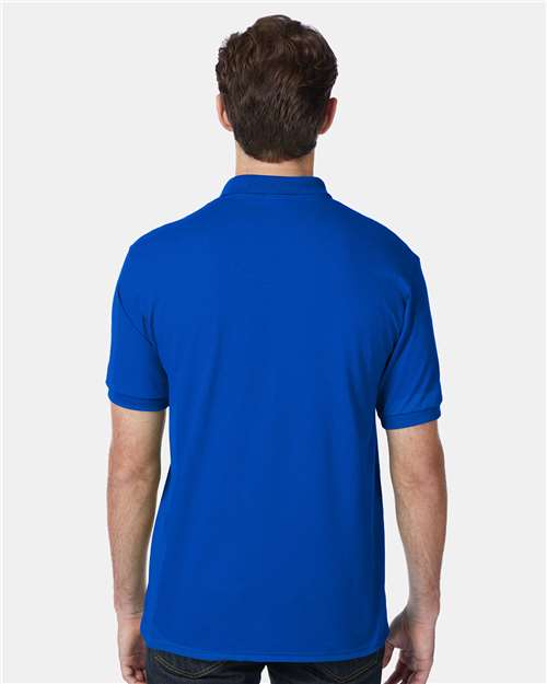 Hanes 054X Unisex EcoSmart? Jersey Polo - Back view