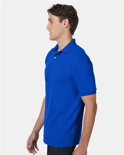 Hanes 054X Unisex EcoSmart? Jersey Polo - Side view