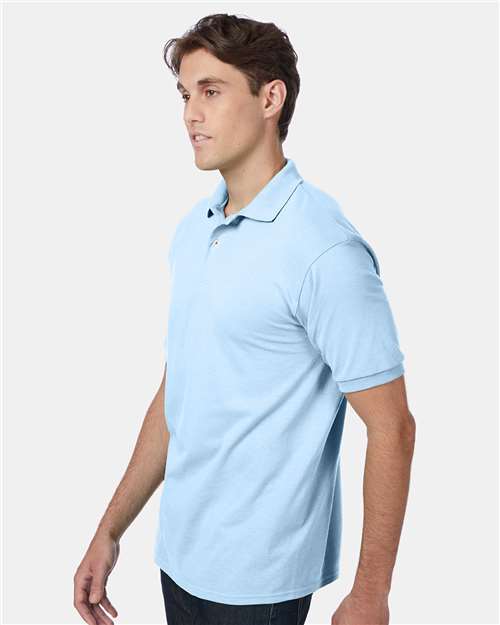 Hanes 054X Unisex EcoSmart? Jersey Polo - Side view