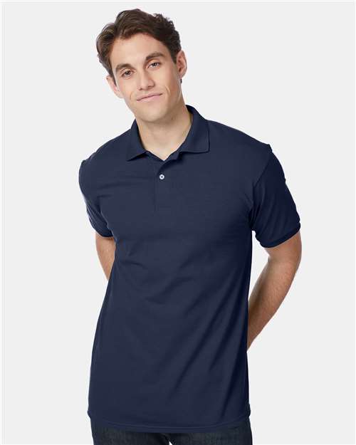 Hanes 054X Unisex EcoSmart? Jersey Polo - Front view