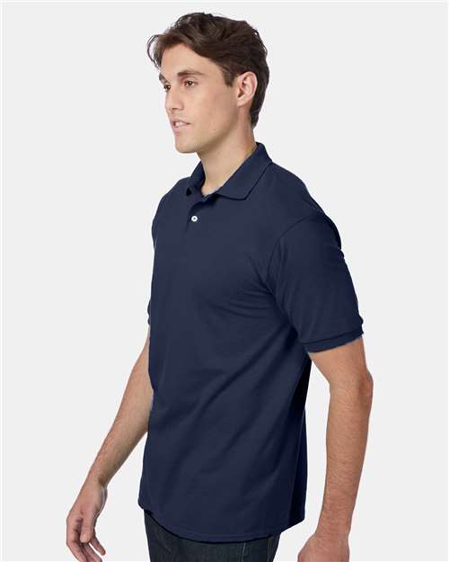 Hanes 054X Unisex EcoSmart? Jersey Polo - Side view