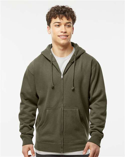 Independent Trading Co. IND4000Z Unisex Heavyweight Full-Zip Hooded Sweatshirt - Front view