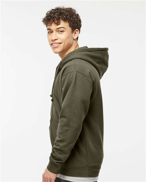 Independent Trading Co. IND4000Z Unisex Heavyweight Full-Zip Hooded Sweatshirt - Side view