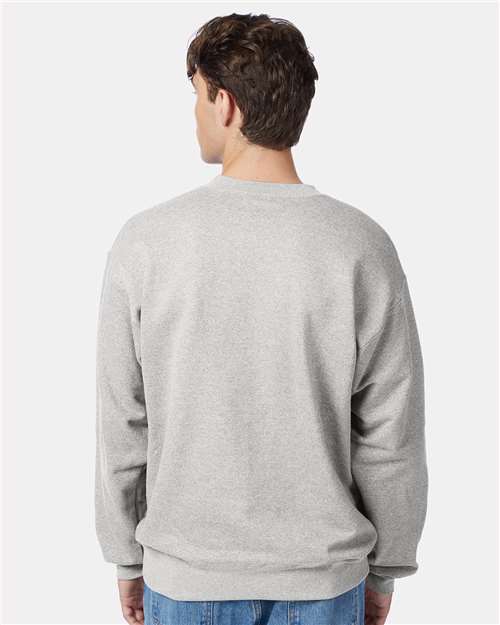 Hanes F260 Unisex Ultimate Cotton? Crewneck Sweatshirt - Back view
