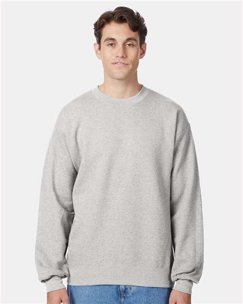 Hanes F260 Unisex Ultimate Cotton? Crewneck Sweatshirt - Front view