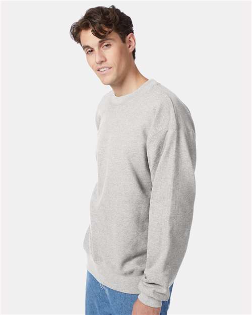 Hanes F260 Unisex Ultimate Cotton? Crewneck Sweatshirt - Side view