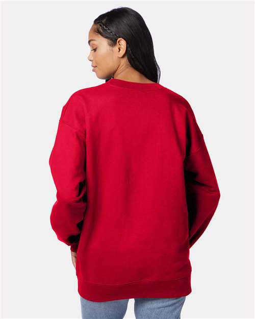 Hanes F260 Unisex Ultimate Cotton? Crewneck Sweatshirt - Back view