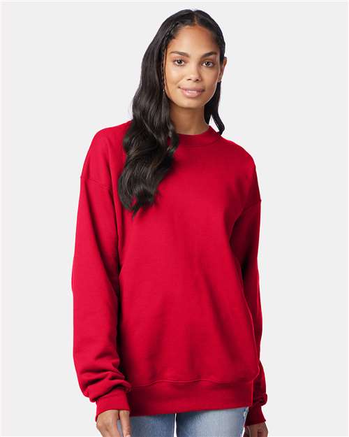 Hanes F260 Unisex Ultimate Cotton? Crewneck Sweatshirt - Front view