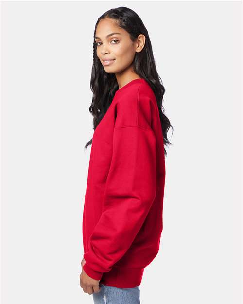 Hanes F260 Unisex Ultimate Cotton? Crewneck Sweatshirt - Side view