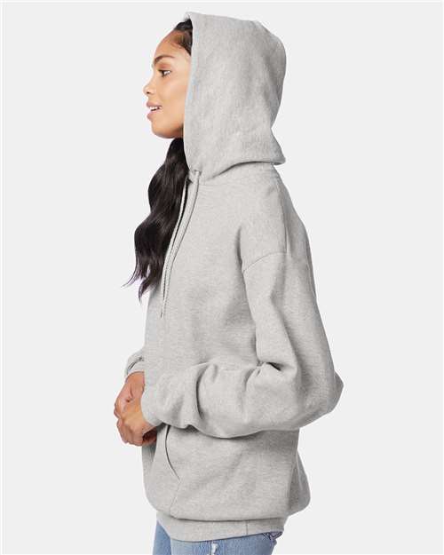 Hanes P170 Unisex EcoSmart? Hooded Sweatshirt - Side view