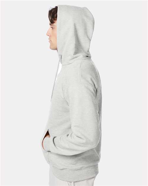 Hanes F170 Unisex Ultimate Cotton? Hooded Sweatshirt - Side view